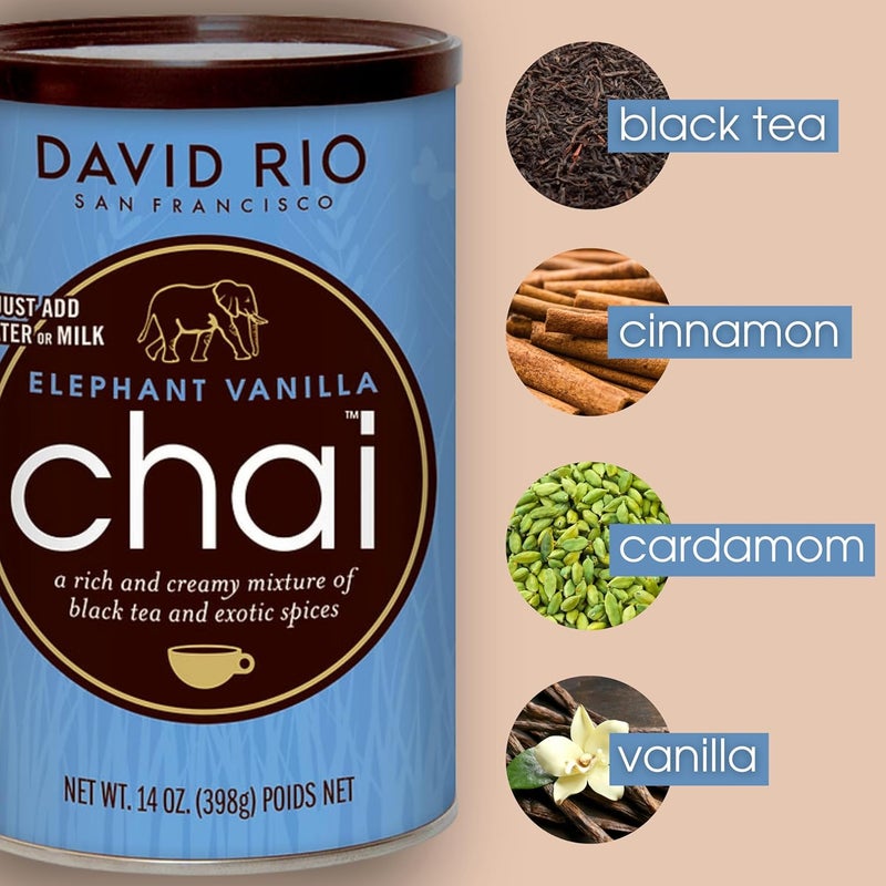 David Rio Elephant Vanilla Chai Mix - 14 Ounce - Image 3